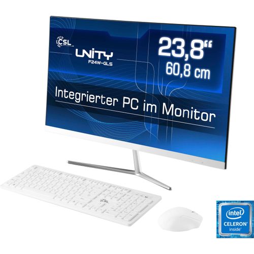 4061474116112 - CSL All-in-One PC Unity F24-GLS mit Windows 10 Pro Computer Gr Microsoft Windows 10 Pro (64 Bit) 8 GB RAM 1000 GB SSD weiß All in One PC