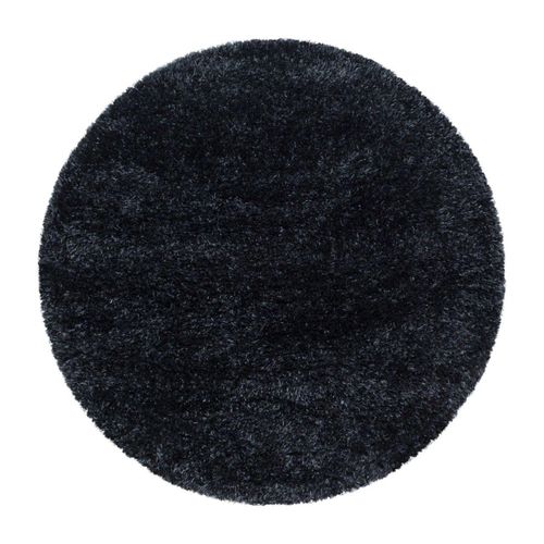 4058819118399 - Hochflor-Teppich AYYILDIZ TEPPICHE BRILLIANT 4200 Teppiche Gr Ø 160 cm 50 mm 1 St schwarz Esszimmerteppiche