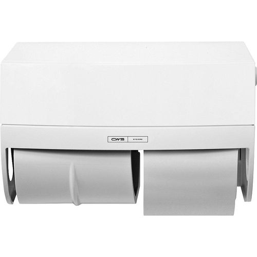 4049657002384 - CWS - Paradise Toilettenpapierspender 4604000 2 Rollen Kunststoff mit Schloss vormontiert mit Panel weiß 4049657002384 - CWS - Paradise Toilettenpapierspender 4604000 2 Rollen Kunststoff mit Schloss vormontiert mit Panel weiß