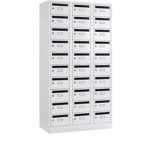 4250618248349 - Postverteilerschrank 30 Fächer abschließbar lichtgrau 4250618248349 - Postverteilerschrank 30 Fächer abschließbar lichtgrau