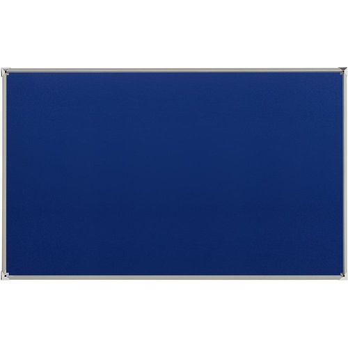 4061753048264 - eurokraft pro Pinnwand mit Alu-Rahmen Stoffbezug blau BxH 1800 x 1200 mm