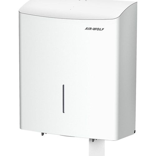 4045504601212 - AIR-WOLF Duplex-Toilettenpapierspender für 1 Großrolle oder 3 Haushaltsrollen Edelstahl weiß 4045504601212 - AIR-WOLF Duplex-Toilettenpapierspender für 1 Großrolle oder 3 Haushaltsrollen Edelstahl weiß