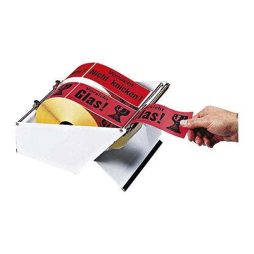 4251924706547 - Etikettenspender für Bandbreiten bis 180 mm für Rollen-Ø 240 170 mm weiß ab 10 Stk ratioform 4251924706547 - Etikettenspender für Bandbreiten bis 180 mm für Rollen-Ø 240 170 mm weiß ab 10 Stk ratioform