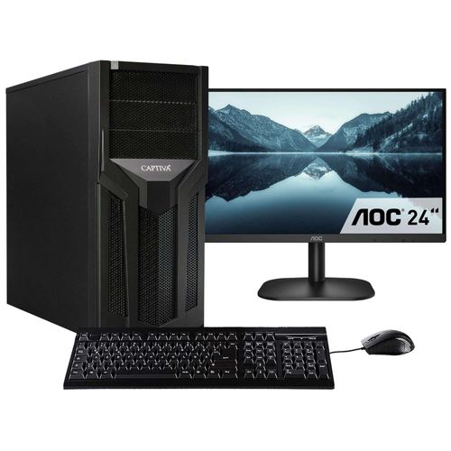 4046373757383 - E (A bis G) CAPTIVA Business-PC-Komplettsystem Workstation I75-738 TFT Bundle Computer-Komplettsysteme Gr ohne Betriebssystem 16 GB RAM 500 GB SSD schwarz PC Sets