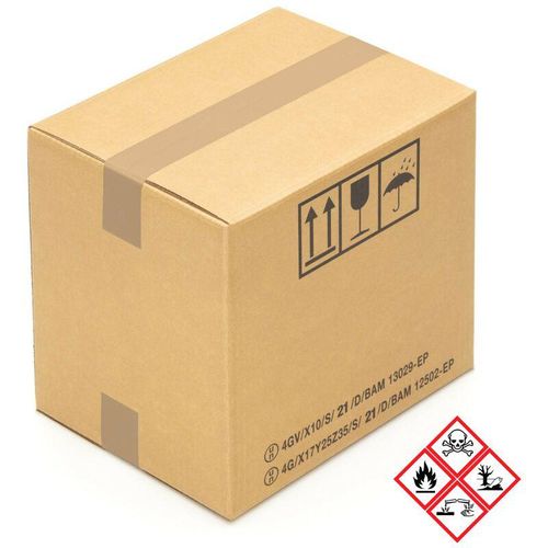 4058592614590 - Kk Verpackungen - 60 Gefahrgut Kartons 325 x 245 x 300 mm Wellpappe Versandkartons Gefahrstoffe - Braun