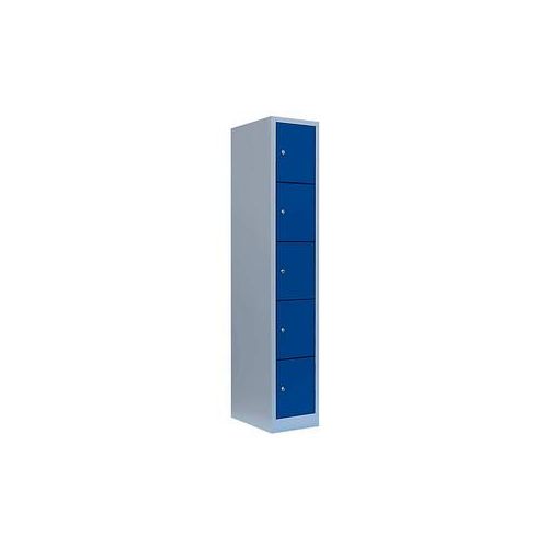 4061815518261 - Schließfachschrank enzianblau lichtgrau 520511 5 Schließfächer 315 x 500 x 1800 cm 4061815518261 LÜLLMANN 4061815518261 - Schließfachschrank enzianblau lichtgrau 520511 5 Schließfächer 315 x 500 x 1800 cm 4061815518261 LÜLLMANN