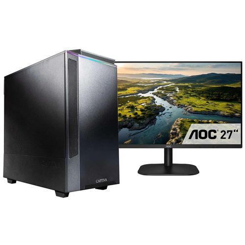 4046373757796 - E (A bis G) CAPTIVA Business-PC-Komplettsystem Workstation I75-779 TFT Bundle Computer-Komplettsysteme Gr Microsoft Windows 11 Pro (64 Bit) 64 GB RAM 1000 GB SSD schwarz PC Sets