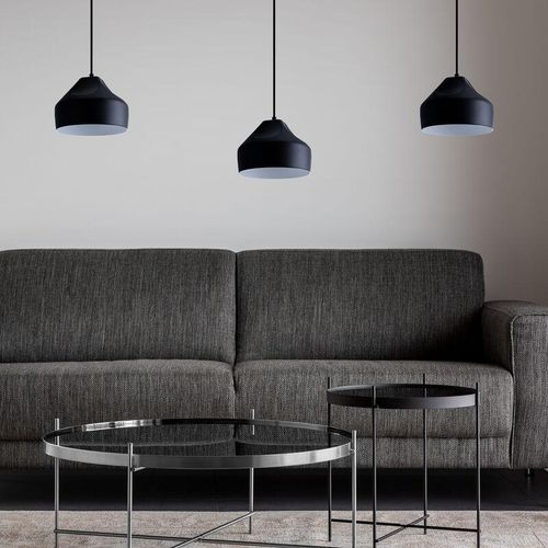 4066153011580 - Pendelleuchte Hängelampe Esszimmer Küchenlampe Hängend Esstischlampe Innen Weiß Schwarz-Weiß Design u + Leuchtmittel A60 Klar - Paco Home