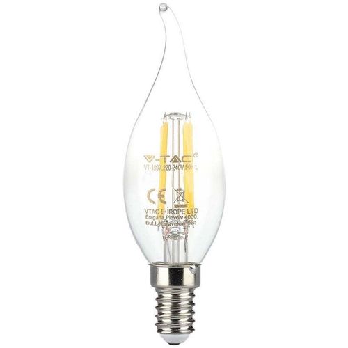 3800157683500 - Vtac - v-tac LED-Glühbirne E14 4W 100LM W Kerze Flamme Glühfaden 3000K