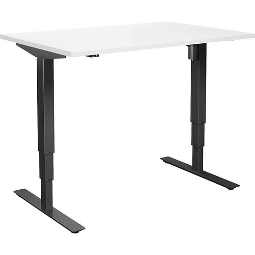 4061753258601 - Schreibtisch Atlanta elektrisch höhenverstellbar gerade BxT 1400 x 800 mm weiß schwarz