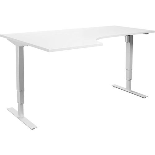 4061753266460 - Schreibtisch Atlanta elektrisch höhenverstellbar Ecke BxT 1800 x 1200 mm weiß weiß links