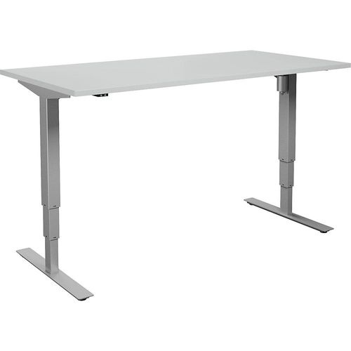 4061753258823 - Schreibtisch Atlanta elektrisch höhenverstellbar gerade BxT 1600 x 800 mm lichtgrau silber