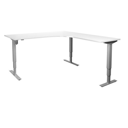 4061753259691 - Schreibtisch Atlanta elektrisch höhenverstellbar L-Form BxT 1800 x 2000 mm weiß silber rechts 4061753259691 - Schreibtisch Atlanta elektrisch höhenverstellbar L-Form BxT 1800 x 2000 mm weiß silber rechts