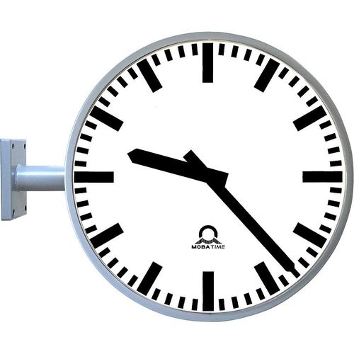 4030275045693 - Außenuhr METROLINE doppelseitig weißaluminium kaiserkraft