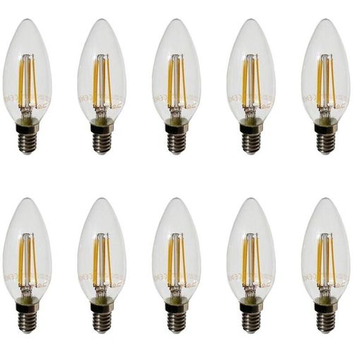 3800230629951 - Vtac - 10er Set led 4W Klarglas-Kerzenbirnen v-tac Fassung E14 2700k