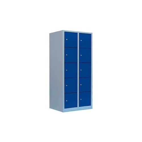 4061815999589 - Schließfachschrank enzianblau lichtgrau 523921 10 Schließfächer 800 x 500 x 1900 cm 4061815999589 LÜLLMANN