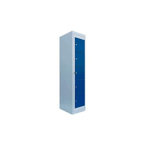 4061815521285 - Schließfachschrank enzianblau lichtgrau 526051 5 Schließfächer 400 x 500 x 1800 cm 4061815521285 LÜLLMANN