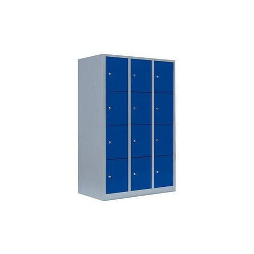 4061815519596 - Schließfachschrank enzianblau lichtgrau 523431 12 Schließfächer 1185 x 500 x 1800 cm 4061815519596 LÜLLMANN