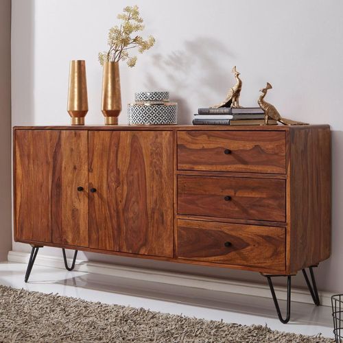 4250950276208 - WOHNLING Sideboard WL5629 sheesham 2 Fachböden 1400 x 400 x 750 cm