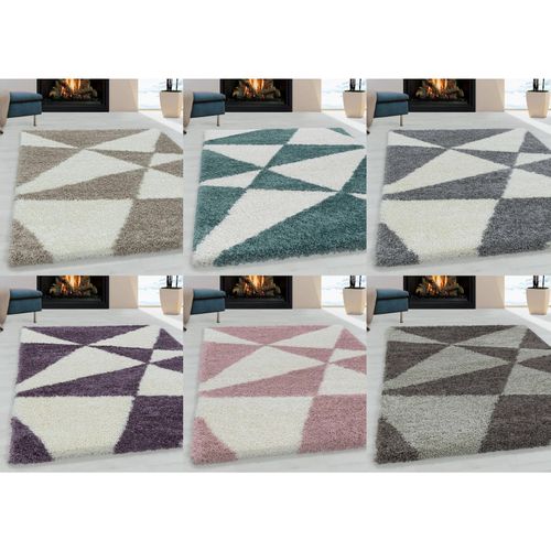 4053659030962 - Wunderschöne Shaggy Hochflor Langflor Shaggy Teppich Gemusterte Bordüre