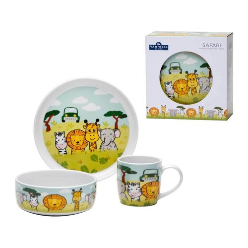 4009290173551 - Kindergeschirr Set Safari 3er Set