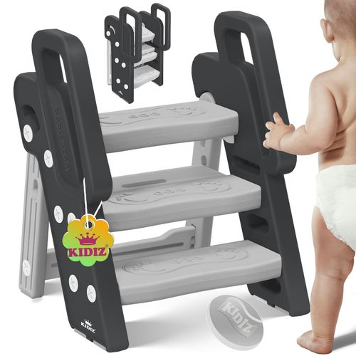 4255598324564 - KIDIZ® Tritthocker für Kinder Trittleiter Klappbar mit 3 Stufen Faltbarer Lern-Turm ab 18 Monaten bis 6 Jahren Robust Sicherer & Stabiler Trittschemel Höhenverstellbar Rutschfest 4255598324564 - KIDIZ® Tritthocker für Kinder Trittleiter Klappbar mit 3 Stufen Faltbarer Lern-Turm ab 18 Monaten bis 6 Jahren Robust Sicherer & Stabiler Trittschemel Höhenverstellbar Rutschfest