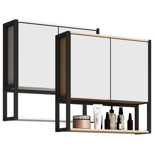 4051814436727 - Badspiegel Badschrank zeitlos Maße ca H 60 x B 60 x T 17 cm ausreichend Stauraum Spiegelschrank - Edino 60 x 60 cm Gr 60 weiß B60cm H60cm T17cm Metall Holzwerkstoff Spiegel 4051814436727 - Badspiegel Badschrank zeitlos Maße ca H 60 x B 60 x T 17 cm ausreichend Stauraum Spiegelschrank - Edino 60 x 60 cm Gr 60 weiß B60cm H60cm T17cm Metall Holzwerkstoff Spiegel