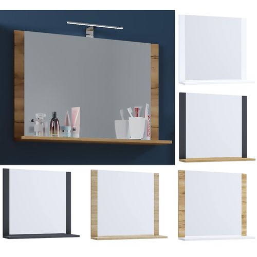 4051814441608 - Badspiegel Badspiegel Hängespiegel mit Ablage modernes Design Maße ca H 55 x B 80 x T 17 cm Wandspiegel ¿ Lendas Gr 80 honig eiche weiß B80cm H55cm T17cm Holzwerkstoff Spiegel 4051814441608 - Badspiegel Badspiegel Hängespiegel mit Ablage modernes Design Maße ca H 55 x B 80 x T 17 cm Wandspiegel ¿ Lendas Gr 80 honig eiche weiß B80cm H55cm T17cm Holzwerkstoff Spiegel