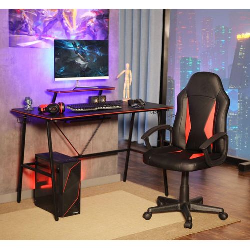 4262386281572 - gepolsterter Gamingsessel schwarz und rot