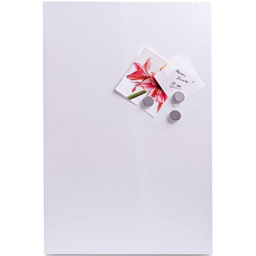 4003368111230 - Magnettafel 40 x 60 cm weiß Zur Aufbewahrung von Notizen Postkarten oder Fotos Material Metall inkl 3 Magnete und Montagematerial