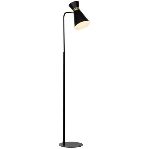 4004353292118 - BRILLIANT Lampe Goldy Standleuchte 1flg schwarz-matt gold 1x A60 E27 28W gf Normallampen n ent Für LED-Leuchtmittel geeignet Mit Fußschalter