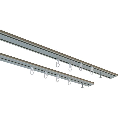 4068222111191 - Gardinenschiene MY HOME Tanbul Gr 6 silber (silberfarben) L320cm T42cm Aluminium Gardinenstangen