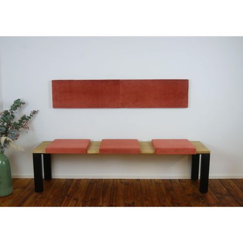 4260474664726 - Lycce XXL Wandkissen Wandpolster mit Montage-Set Samt SORRISO 15m