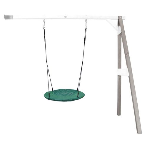 8717973938439 - Anbau Nestschaukel Summer für Kinder Outdoor Nest Schaukel 100 cm für den Garten Nestschaukel   Anbauschaukel in Grün - Anbau Element in Grau   Weiß