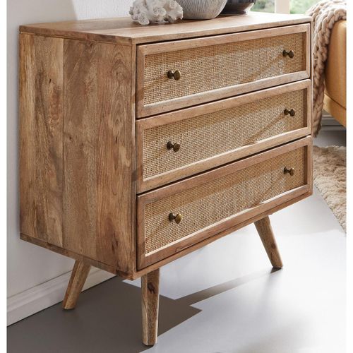 4251757700569 - Sideboard 80x75x40 cm Mango Massivholz Rattan Vintage Anrichte Kommode 3 Schubladen Hoher Kommodenschrank Holz Massiv Standschrank Wohnzimmer 4251757700569 - Sideboard 80x75x40 cm Mango Massivholz Rattan Vintage Anrichte Kommode 3 Schubladen Hoher Kommodenschrank Holz Massiv Standschrank Wohnzimmer