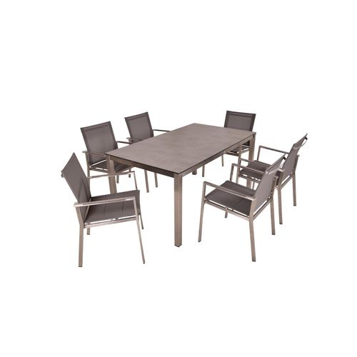 4041908130211 - Sitzgruppe SIENNA 14 taupe Metall 7-teilig 4041908130211 Garden Pleasure 4041908130211 - Sitzgruppe SIENNA 14 taupe Metall 7-teilig 4041908130211 Garden Pleasure