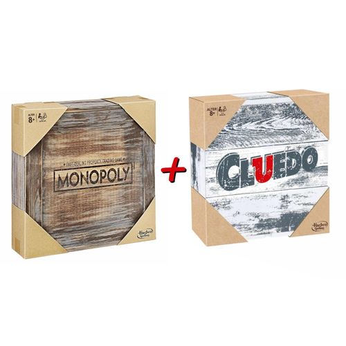 4250897425172 - Monopoly Holz Sonderedition + Cluedo Rustikal Bundle Brettspiel Gesellschaftsspiel 4250897425172 - Monopoly Holz Sonderedition + Cluedo Rustikal Bundle Brettspiel Gesellschaftsspiel
