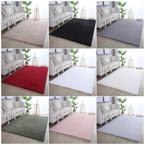 8682455391296 - Weicher Hochflor Teppich Wohnzimmer Einfarbig Felloptik Flauschig Rutschfest 8682455391296 - Weicher Hochflor Teppich Wohnzimmer Einfarbig Felloptik Flauschig Rutschfest