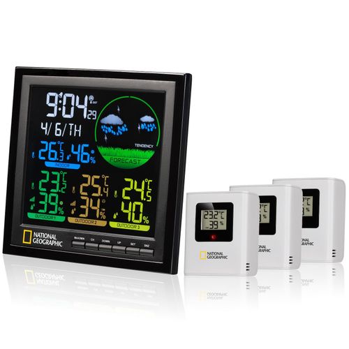 4007922068015 - NATIONAL GEOGRAPHIC VA Farb Wetterstation 4 Messbereiche schwarz