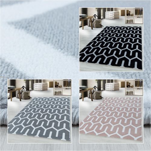 4053659039453 - Moderner Kurzflor-Teppich im Rauten-Design Pflegeleicht ideal für das Wohnzimmer 4053659039453 - Moderner Kurzflor-Teppich im Rauten-Design Pflegeleicht ideal für das Wohnzimmer