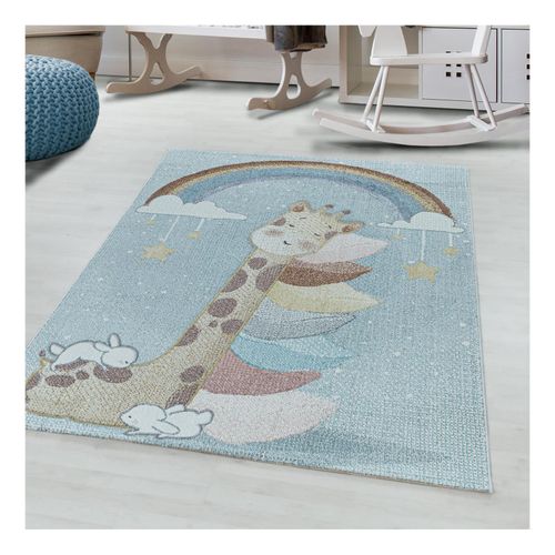4053659030375 - Kinderteppiche 10 mm Kurzflor Teppich mit niedliche Tieren Giraffe Motiv 4053659030375 - Kinderteppiche 10 mm Kurzflor Teppich mit niedliche Tieren Giraffe Motiv