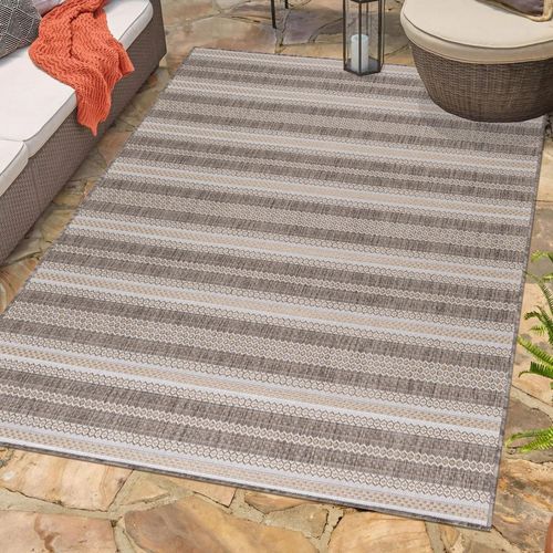 8682455388333 - In Outdoor Teppich Beige Vintage Design Flachgewebe Wetterfest 8682455388333 - In Outdoor Teppich Beige Vintage Design Flachgewebe Wetterfest
