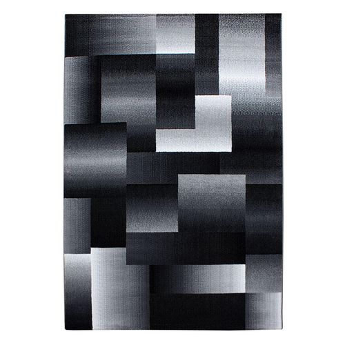 8694257056617 - Teppich AYYILDIZ TEPPICHE Miami 6560 Teppiche Gr B L 160 cm x 230 cm 12 mm 1 St schwarz Esszimmerteppiche Wohnzimmer