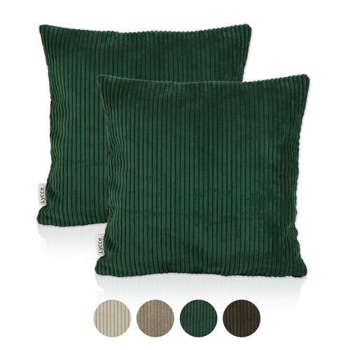 4260474666904 - Lycce 2er Set Kissenbezug aus trendigem Cordstoff (50 x 50 cm) 4260474666904 - Lycce 2er Set Kissenbezug aus trendigem Cordstoff (50 x 50 cm)
