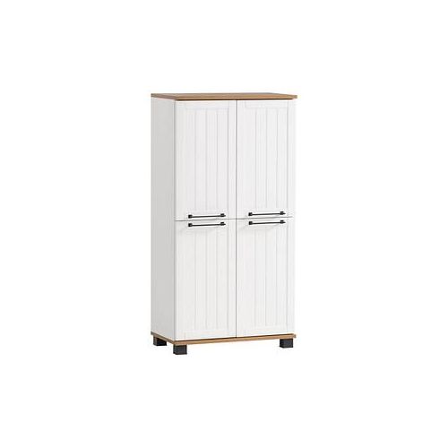 4027181118030 - Badschrank Jelda 154232 eiche landhaus weiß 598 x 326 x 1169 cm 4027181118030 MÖBELPARTNER