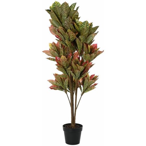 8424001942237 - Dkd Home Decor - Pflanze pe 50x50x140 Grüner Croton pe Material mehrfarbig -Farbfamilienblumen und Pflanzen Details