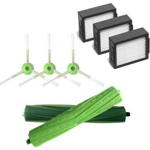 4251996383943 - Trade-shop - Ersatz-Set 2x Kombibürste   3x Seitenbürste   3x HEPA-Filter für iRobot Roomba i7 i7+ E5 E6 E7 Saugroboter zum Austausch