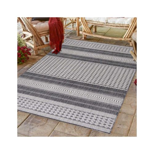 8682455388944 - In Outdoor Teppich Beige Vintage Design Flachgewebe Wetterfest