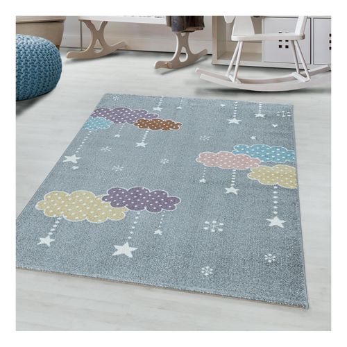 4053659030177 - Kinderteppiche 10 mm Kurzflor Teppich mit Bunte Wolken Stern Motiv 4053659030177 - Kinderteppiche 10 mm Kurzflor Teppich mit Bunte Wolken Stern Motiv