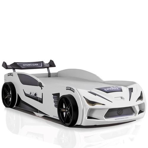 4270000008894 - Autobett 90x200 Rio Kinderbett mit LED Leuchte und Lattenrost Weiß 4270000008894 - Autobett 90x200 Rio Kinderbett mit LED Leuchte und Lattenrost Weiß